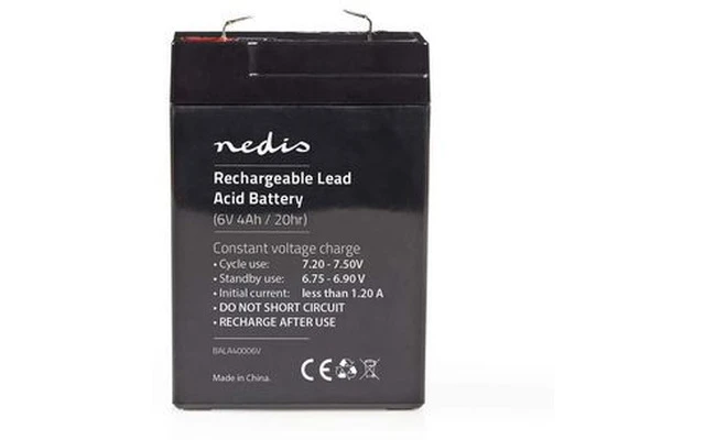  Batería Recargable de Plomo-Ácido de 6 V | 4500 mAh | 70 x 47 x 101 mm - Nedis BALA45006V